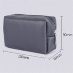 Electronic Organizer Mouse Power Bank Cable Storage Bag Waterproof Leather USB Flash Drive Storage Pouch