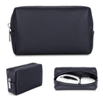 Electronic Organizer Mouse Power Bank Cable Storage Bag Waterproof Leather USB Flash Drive Storage Pouch