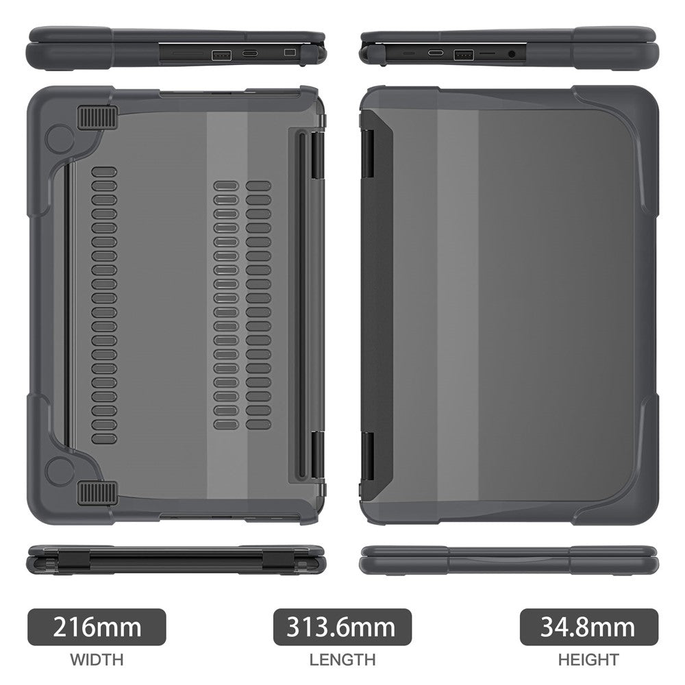 For Dell Chromebook 11.6-Inch 3100 / 3110 PC+TPU Laptop Case Anti-scratch Notebook Computer Upper+Lower Cover