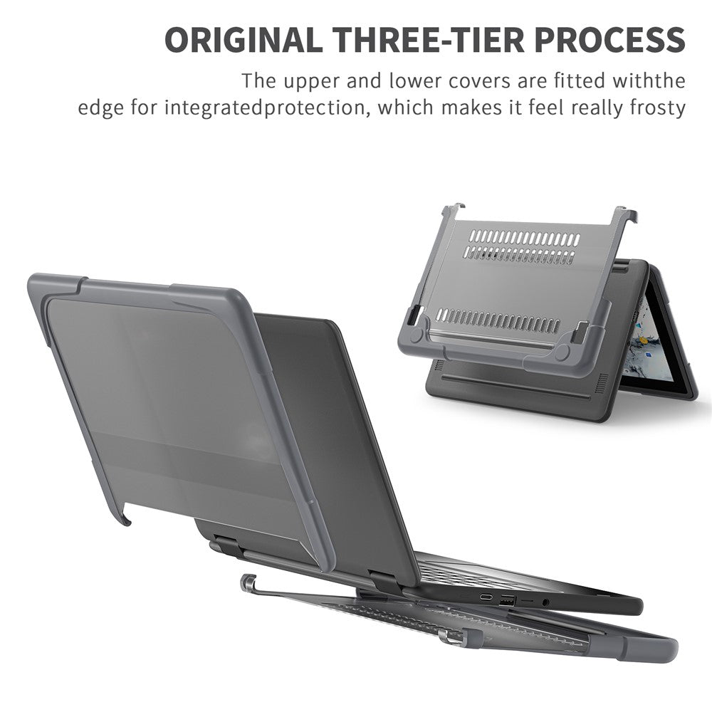 For Dell Chromebook 11.6-Inch 3100 / 3110 PC+TPU Laptop Case Anti-scratch Notebook Computer Upper+Lower Cover