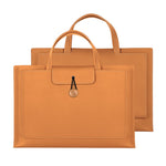 15 / 15.4 / 16 Inch Laptop Carrying Bag Handbag PU Leather Surface Protection Sleeve 3-Layer Notebook Computer Pouch