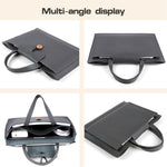15 / 15.4 / 16 Inch Laptop Carrying Bag Handbag PU Leather Surface Protection Sleeve 3-Layer Notebook Computer Pouch