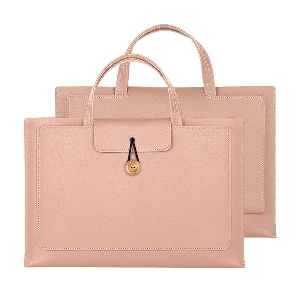 15 / 15.4 / 16 Inch Laptop Carrying Bag Handbag PU Leather Surface Protection Sleeve 3-Layer Notebook Computer Pouch