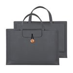15 / 15.4 / 16 Inch Laptop Carrying Bag Handbag PU Leather Surface Protection Sleeve 3-Layer Notebook Computer Pouch