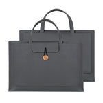 13.3 / 14 inch Laptop Sleeve PU Leather Handbag Sleeve Notebook Computer Bag Storage Water-Repellent Pouch