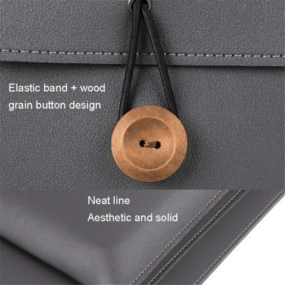 13.3 / 14 inch Laptop Sleeve PU Leather Handbag Sleeve Notebook Computer Bag Storage Water-Repellent Pouch