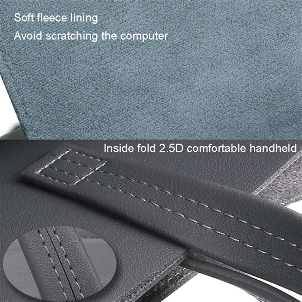 13.3 / 14 inch Laptop Sleeve PU Leather Handbag Sleeve Notebook Computer Bag Storage Water-Repellent Pouch