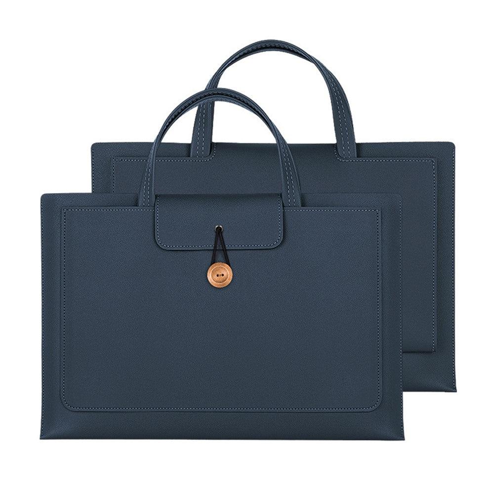 15.4 / 16 inch Laptop Bag Handbag Splash-Repellent PU Leather Surface Protection Sleeve Notebook Computer Pouch