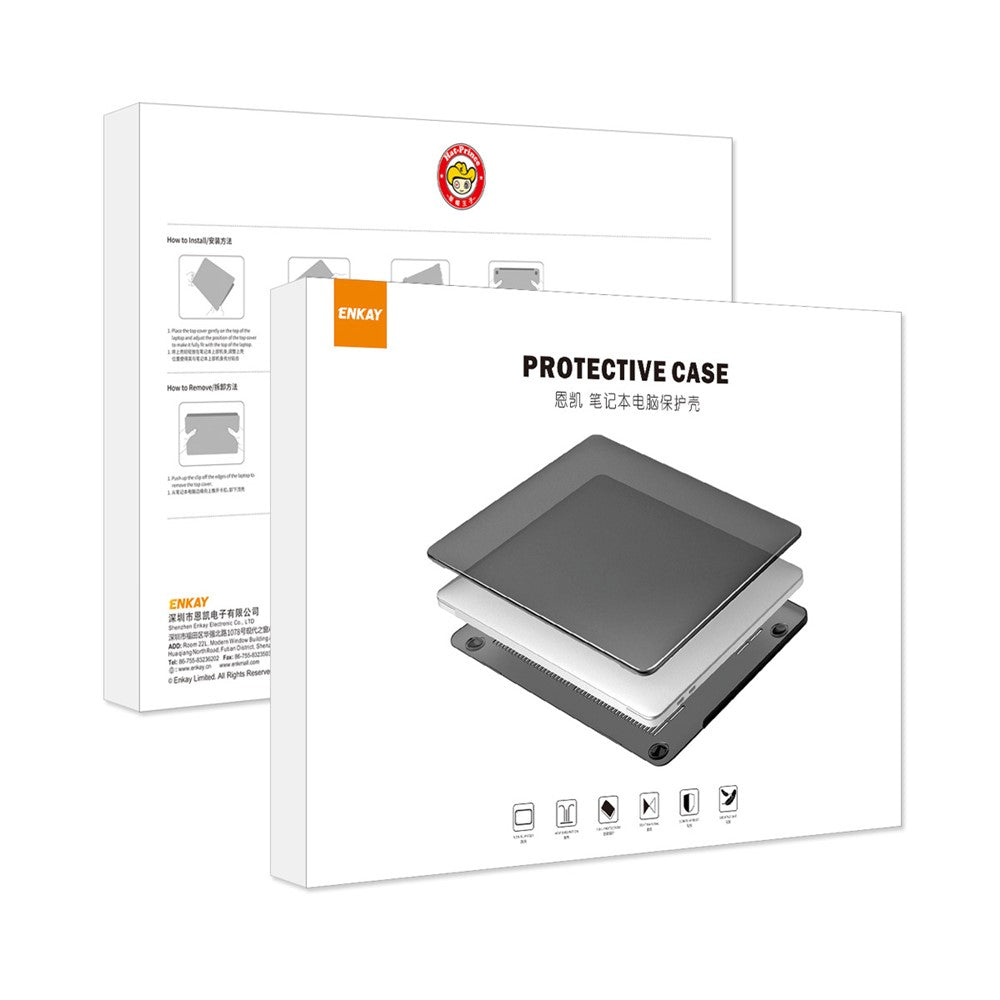 ENKAY HAT PRINCE Stødsikkert mat etui til Macbook Air 15 tommer (2026) A3448 / (2025) A3241 / (2024) A311 / (2023) A2941 Slankt anti-fald laptop-etui