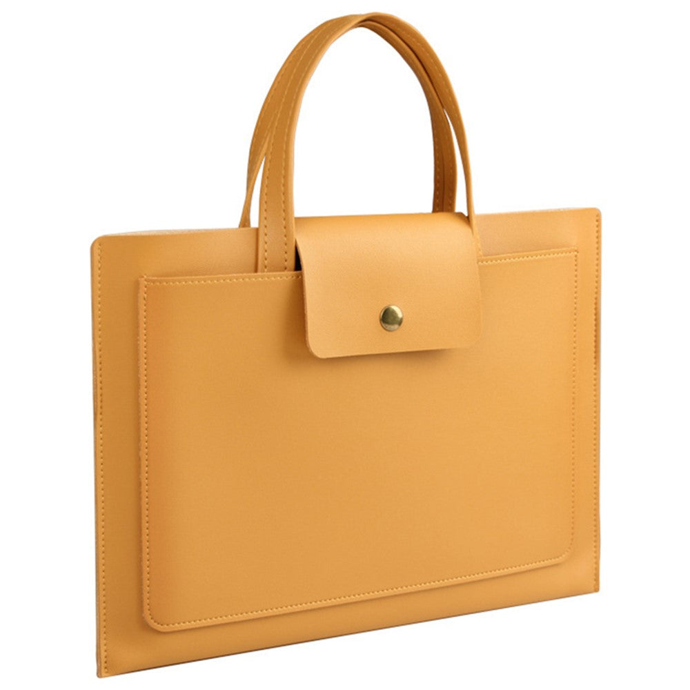 0814 15 / 16 inch Ultra Thin Notebook Carrying Bag Anti-scratch PU Leather Laptop Handbag
