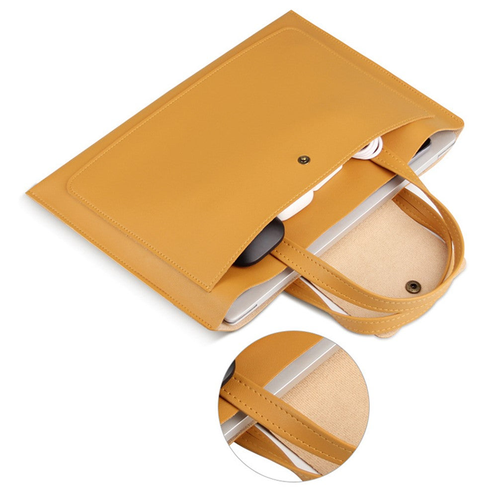 0814 15 / 16 inch Ultra Thin Notebook Carrying Bag Anti-scratch PU Leather Laptop Handbag