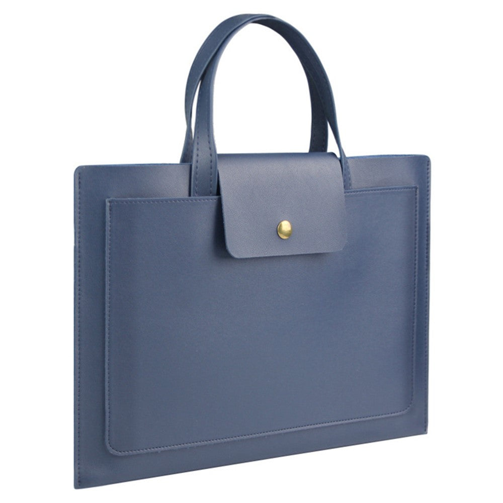 0814 15 / 16 inch Ultra Thin Notebook Carrying Bag Anti-scratch PU Leather Laptop Handbag