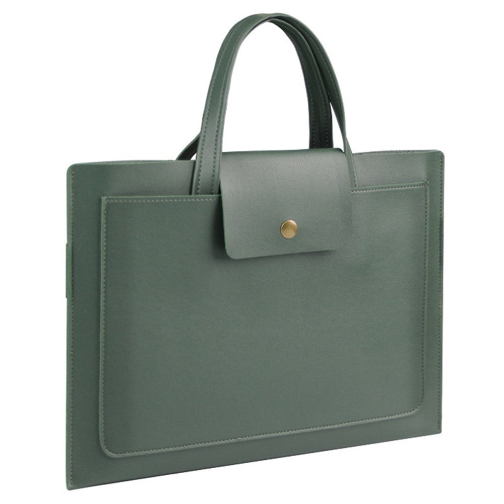 0814 15 / 16 inch Ultra Thin Notebook Carrying Bag Anti-scratch PU Leather Laptop Handbag