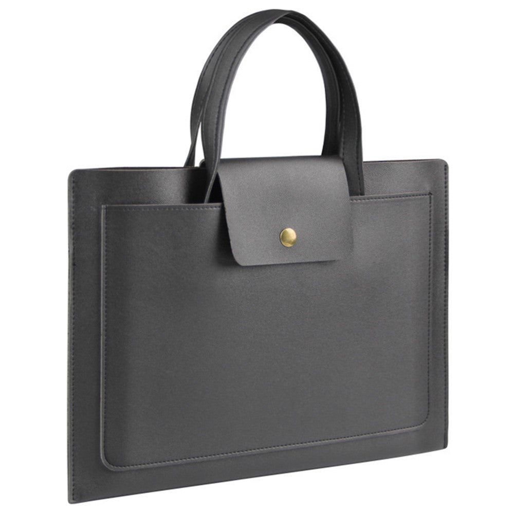 0814 15 / 16 inch Ultra Thin Notebook Carrying Bag Anti-scratch PU Leather Laptop Handbag