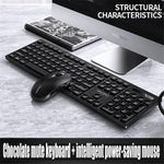 YINDIAO V3Max 2.4G Wireless Smart Sleep Office Keyboard Mouse Set for Computer Laptop