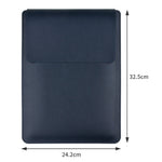 13-inch Anti-Scratch PU Leather Laptop Bag with Adjustable Stand + Small Bag