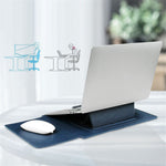 14-inch Laptop Sleeve PU Leather Bag with Adjustable Stand + Small Bag