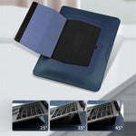 14-inch Laptop Sleeve PU Leather Bag with Adjustable Stand + Small Bag
