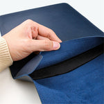 14-inch Laptop Sleeve PU Leather Bag with Adjustable Stand + Small Bag