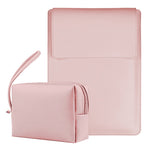 14-inch Laptop Sleeve PU Leather Bag with Adjustable Stand + Small Bag
