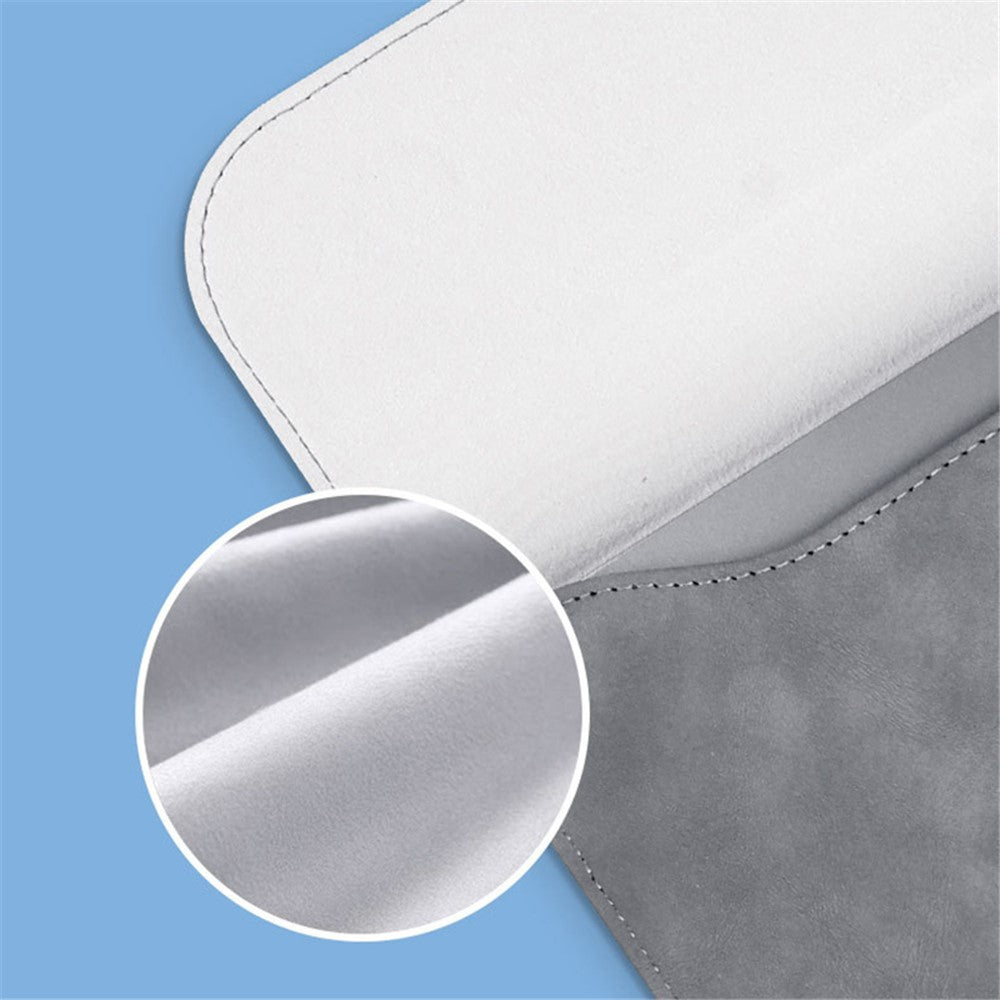 13 / 14 inch Horizontal Laptop Bag Ultra Slim PU Leather Notebook Sleeve + Small Bag