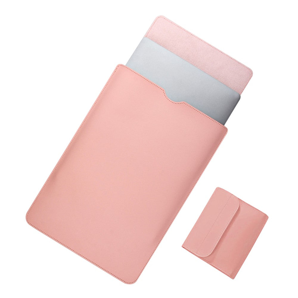 14 tommer laptop-sleeve ultratyndt PU-læder bæretaske + lille taske