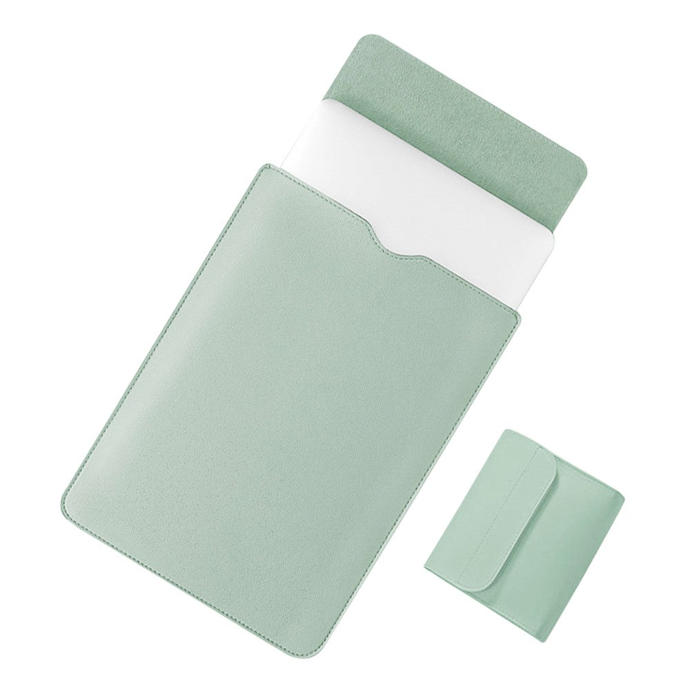 14 tommer laptop-sleeve ultratyndt PU-læder bæretaske + lille taske