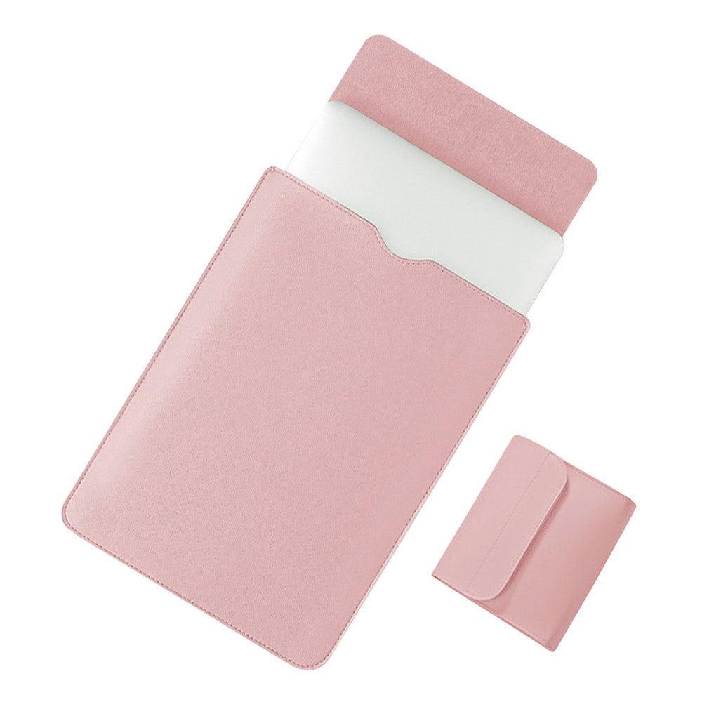 14 tommer laptop-sleeve ultratyndt PU-læder bæretaske + lille taske
