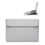 15-16 inch Leather Laptop Sleeve Ultra-Slim Computer Carrying Case with Foldable Stand and Soft Inner Lining