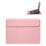 15-16 inch Leather Laptop Sleeve Ultra-Slim Computer Carrying Case with Foldable Stand and Soft Inner Lining