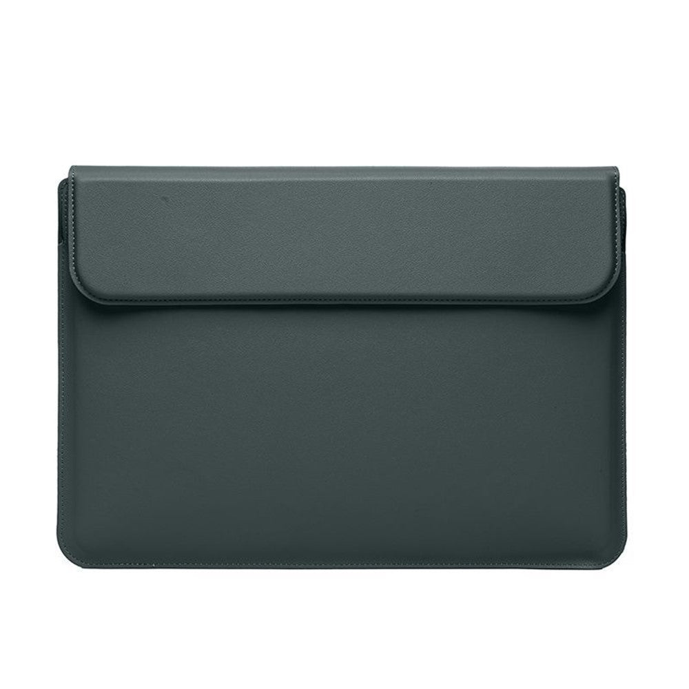 15-16 inch Leather Laptop Sleeve Ultra-Slim Computer Carrying Case with Foldable Stand and Soft Inner Lining