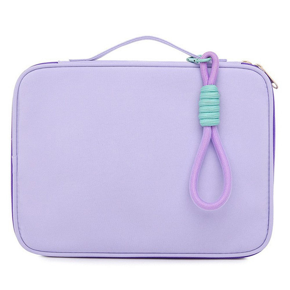 606 For iPad MacBook MateBook 13.3 / 14 Inch Laptop Bag Nylon Handbag with Hanging Ornament