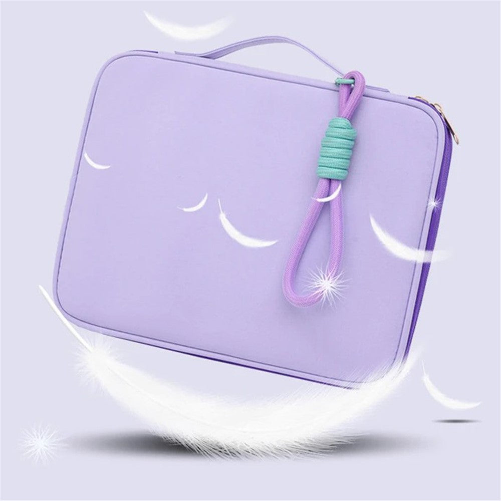 606 For iPad MacBook MateBook 13.3 / 14 Inch Laptop Bag Nylon Handbag with Hanging Ornament