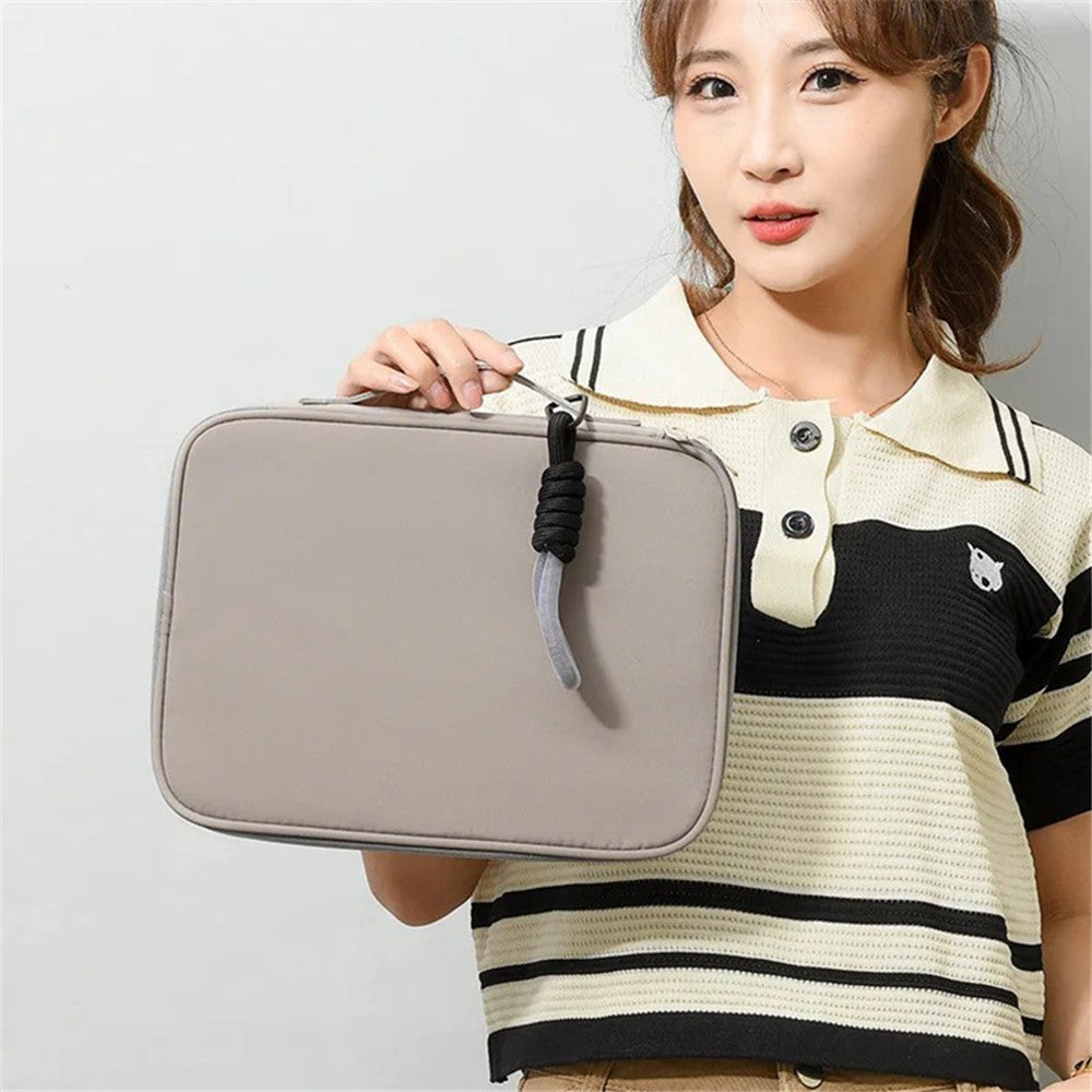606 For iPad MacBook MateBook 13.3 / 14 Inch Laptop Bag Nylon Handbag with Hanging Ornament