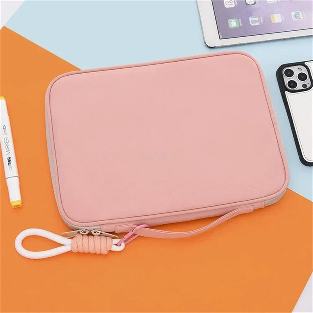 606 For iPad MacBook MateBook 13.3 / 14 Inch Laptop Bag Nylon Handbag with Hanging Ornament