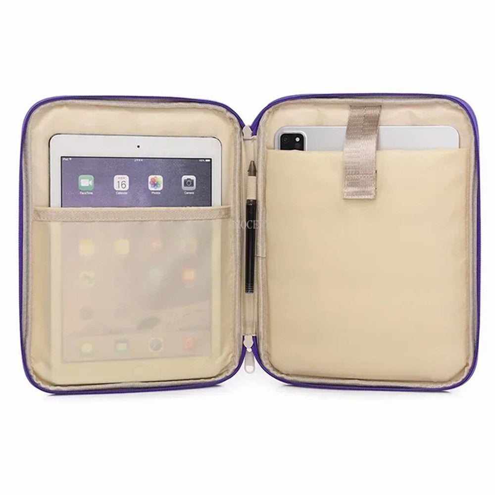 606 For iPad MacBook MateBook 13.3 / 14 Inch Laptop Bag Nylon Handbag with Hanging Ornament