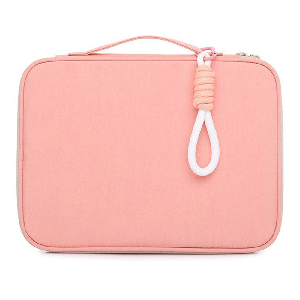 606 For iPad MacBook MateBook 13.3 / 14 Inch Laptop Bag Nylon Handbag with Hanging Ornament