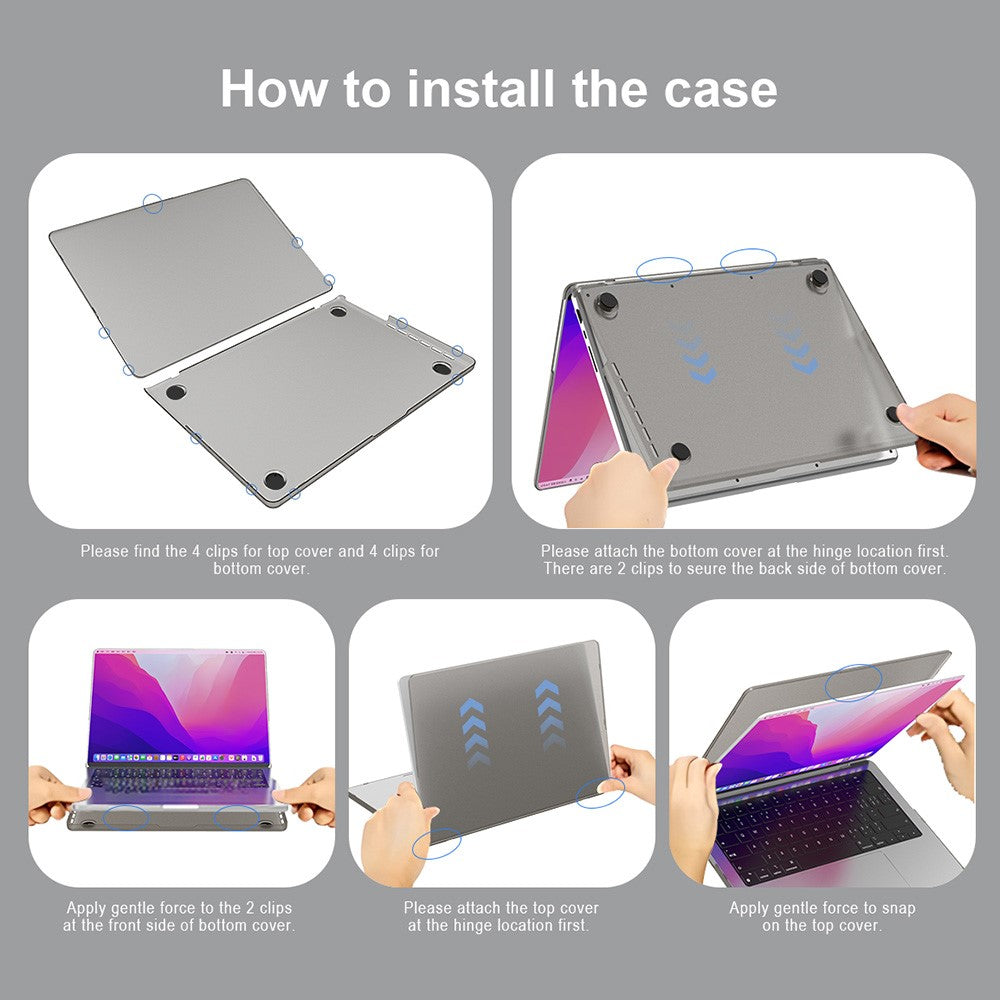 BENWIS MP-SMC til Macbook Air 15 tommer (2026) A3448 / (2025) A3241 / (2024) A311 / (2023) A2941 Cover Notebook Beskyttelses Mat Etui