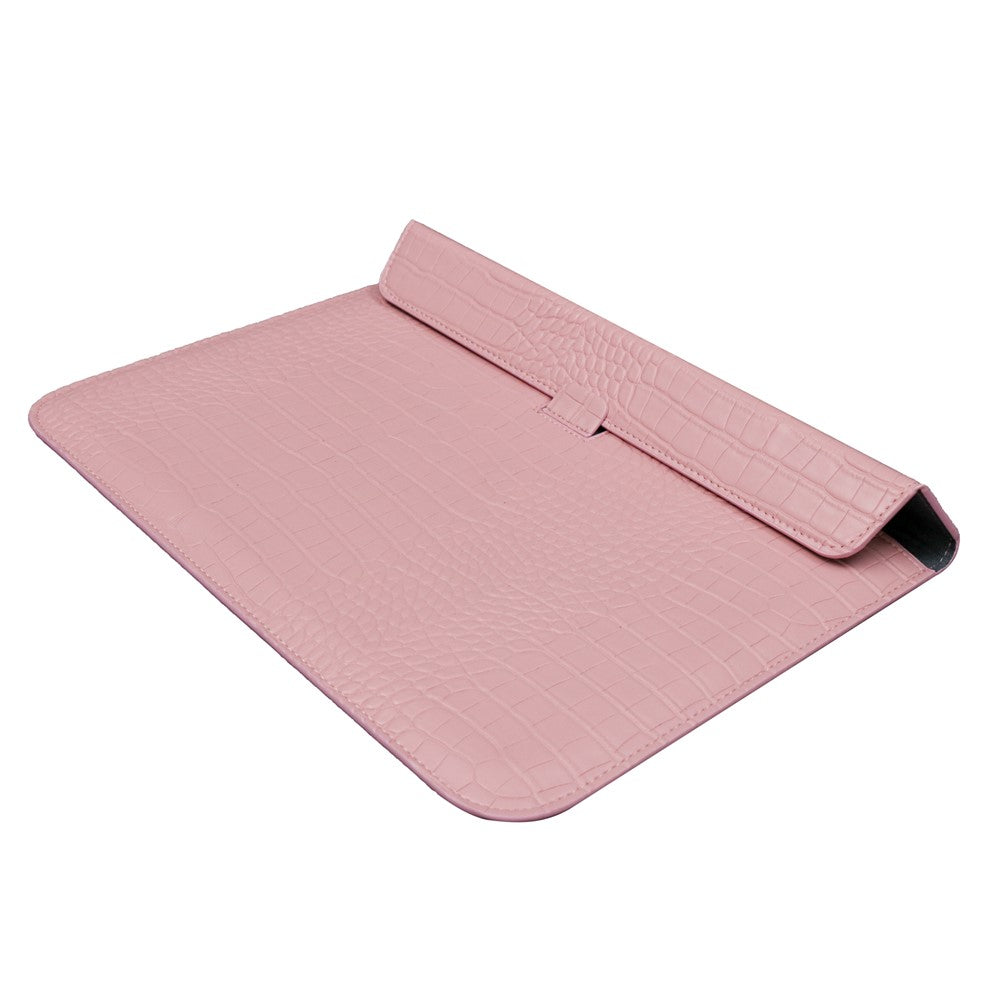 11-12 tommer laptop sleeve PU-læder krokodillemønster stativ laptop taske