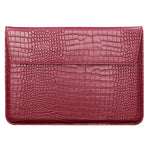 11-12 tommer laptop sleeve PU-læder krokodillemønster stativ laptop taske