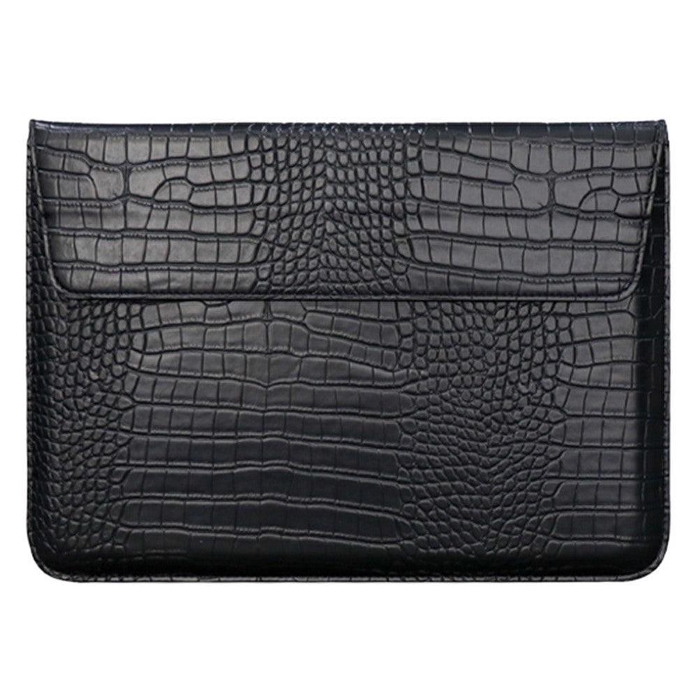 11-12 tommer laptop sleeve PU-læder krokodillemønster stativ laptop taske