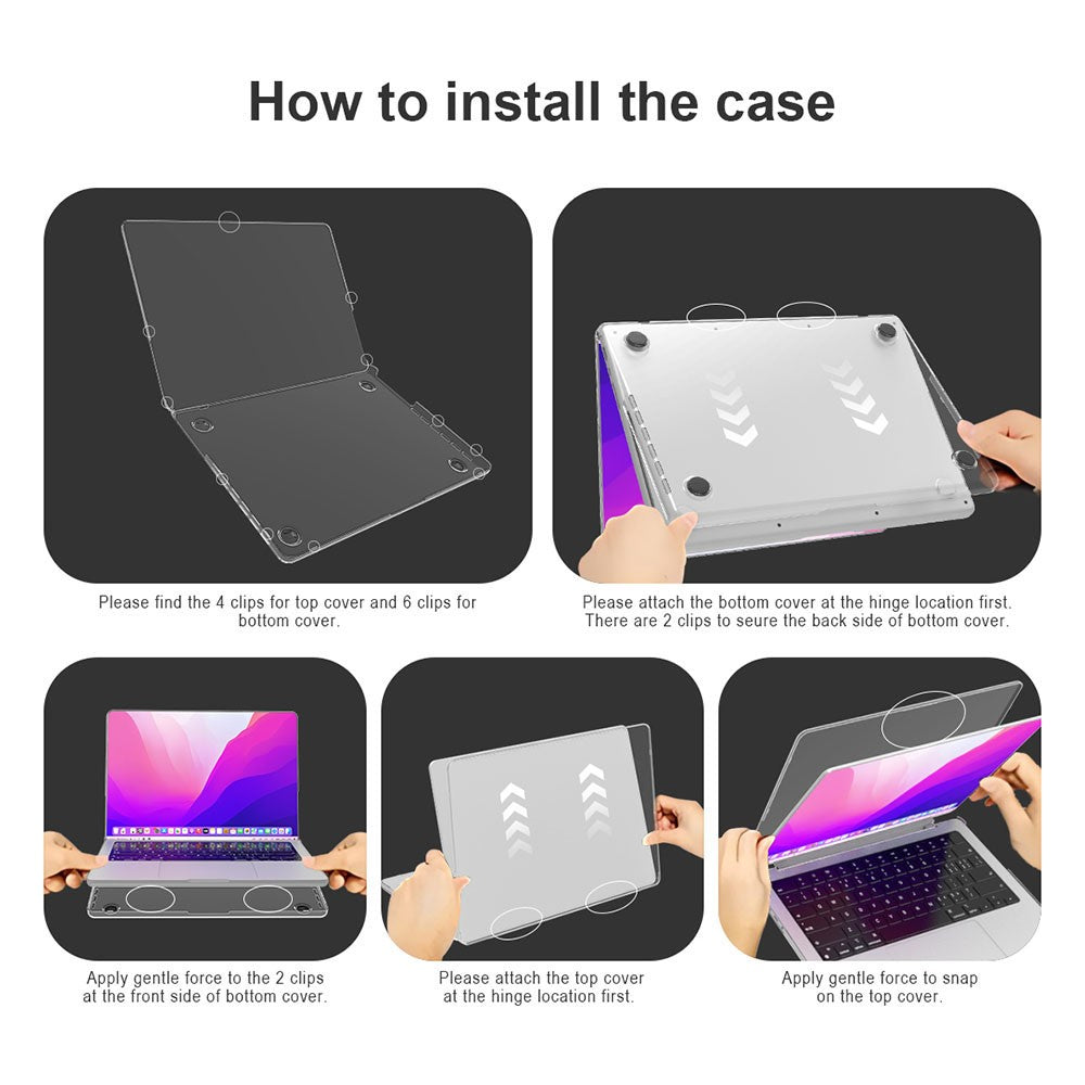 BENWIS MP-CHC Clear Case for MacBook Pro 13 inch (2016) A1706 A1708 / (2018) A1989 / (2019) A2159 / (2020) A2251 A2289 A2338 Laptop PC Hard Shell