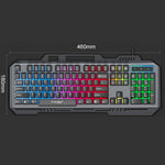 T-WOLF T16 Backlit Wired 104-Key Gaming Keyboard Ambient Light Gaming Keyboard