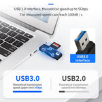ADS-218 USB / 8-Pin / Type-C 3-in-1 SD TF Memory Card Reader Data Transfer Adapter
