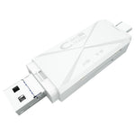ADS-218 USB / 8-Pin / Type-C 3-in-1 SD TF Memory Card Reader Data Transfer Adapter
