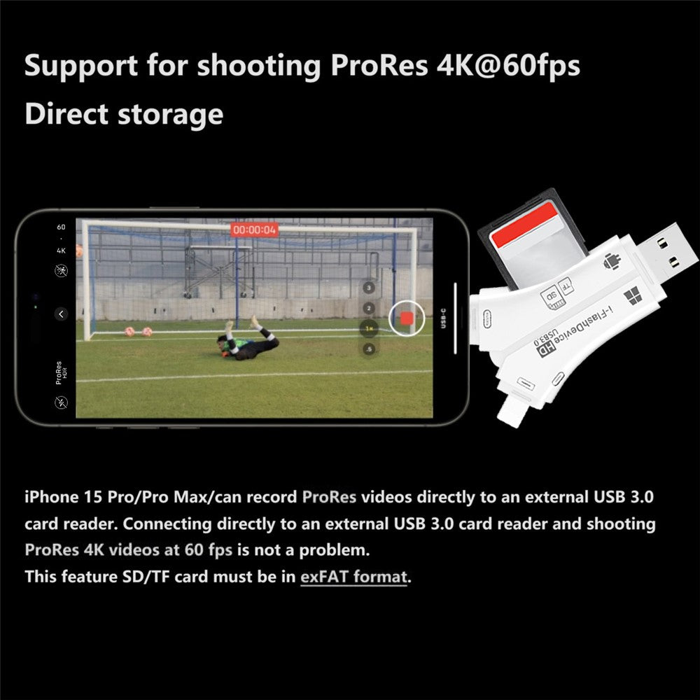NK908C HD 4-in-1 Ip / USB-C 3.0 / USB-A 3.0 / Micro Charging Adapter SD / TF Card Reader