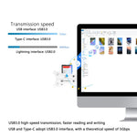 NK908C HD 4-in-1 Ip / USB-C 3.0 / USB-A 3.0 / Micro Charging Adapter SD / TF Card Reader