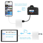 8-Pin Plug SD+TF+USB2.0 Memory Card U-Disk Reader Data Transfer Adapter