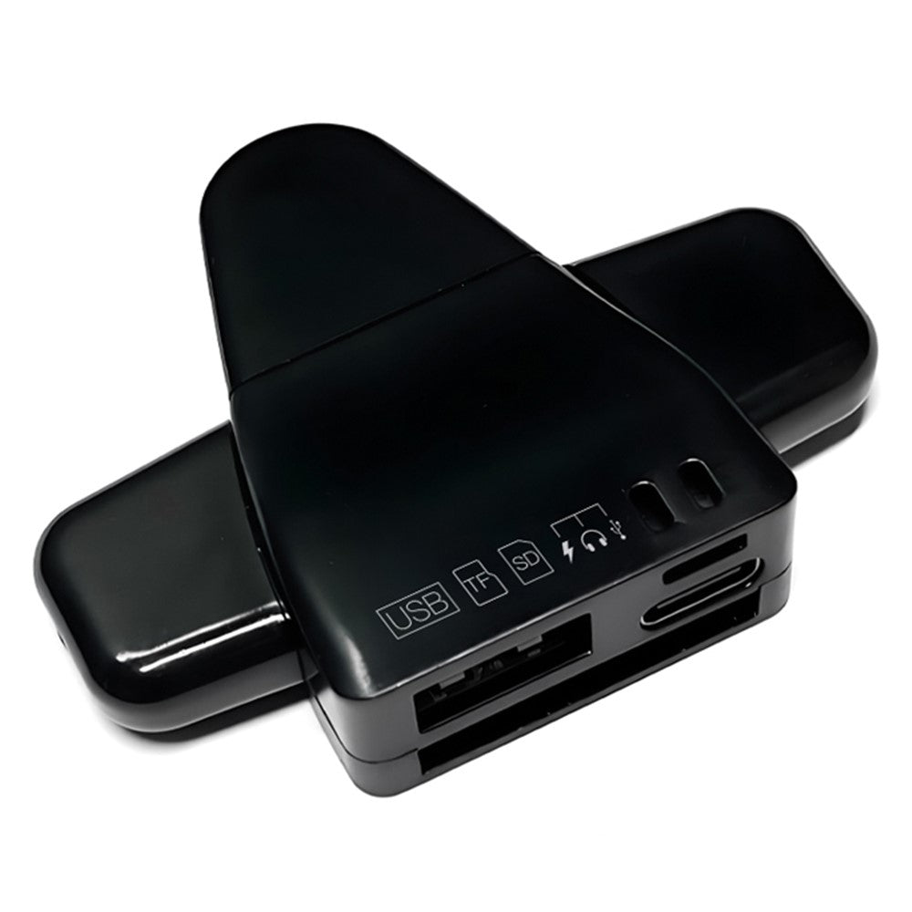 USB / 8-Pin / Type-C Plug Card Reader USB+SD+TF+USB-C Memory Card U-Disk Hard Disk Adapter