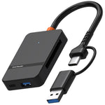 ADS-316 For Huawei / Xiaomi / Samsung 8-in-1 Card Reader Type-C + USB-A to SD / TF / MS / CF1 / Type-C / USB 3.0 U Disk Reading Adapter